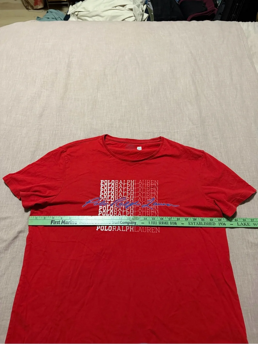 Polo Ralph Lauren Red Short-Sleeve Logo Tee Mens Size XL Streetwear Preppy